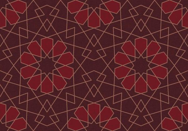 geometric lace  red